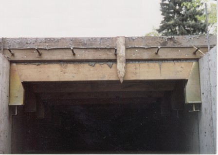 Tunnel with concrete roof under construction