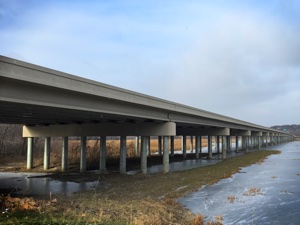 Bridge built with the BORG adjustable joist hanger system